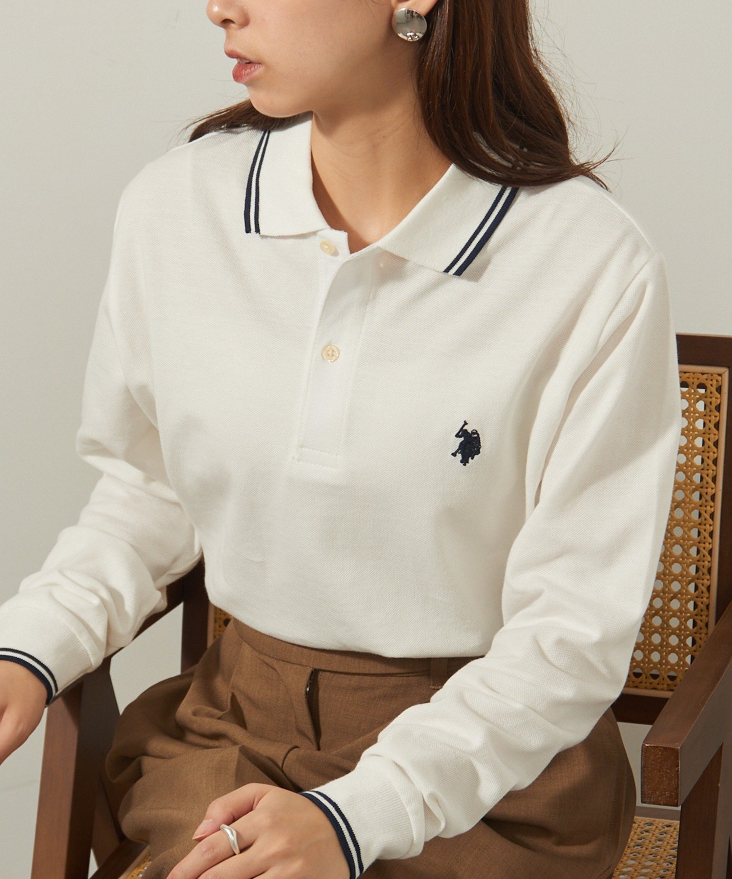 【その他のブランド/Other】のU.S. POLO ASSN./ティップラインロングスリーブポロシャツ 24AW インテリア・キッズ・メンズ・レディースファッション・服の通販 founy(ファニー) 　ファッション　Fashion　レディースファッション　WOMEN　トップス・カットソー　Tops/Tshirt　シャツ/ブラウス　Shirts/Blouses　ポロシャツ　Polo Shirts　アクセサリー　Accessories　カーゴパンツ　Cargo Pants　クラシカル　Classical　シンプル　Simple　ジャケット　Jacket　スタイリッシュ　Stylish　スポーツ　Sports　セットアップ　Set Up　タートルネック　Turtleneck　トレンド　Trend　ベーシック　Basic　ボトム　Bottom　メンズ　Mens　リラックス　Relax　ワンポイント　One Point　再入荷　Restock/Back In Stock/Re Arrival　おすすめ　Recommend　2024年　2024　エレガント 上品　Elegant　2024-2025秋冬・A/W　Aw/Autumn/Winter/Fw/Fall/2024-2025　WHT|ID: prp329100004217795 ipo3291000000029464041