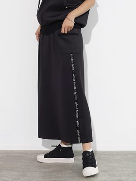 【ヴァン/Vin】のサイドロゴボンディングスカート 人気、トレンドファッション・服の通販 founy(ファニー) ファッション Fashion レディースファッション WOMEN スカート Skirt おすすめ Recommend シンプル Simple ストレッチ Stretch スリット Slit セットアップ Set Up プリント Print ボンディング Bonding 楽ちん Easy |ID:prp329100004221684