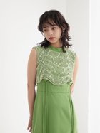 【ラシュッド/LASUD】のフラワーレースノースリーブワンピース 人気、トレンドファッション・服の通販 founy(ファニー) ファッション Fashion レディースファッション WOMEN ワンピース Dress おすすめ Recommend ギャザー Gather バランス Balance thumbnail ライトグリーン|ID: prp329100004221879 ipo3291000000030018013