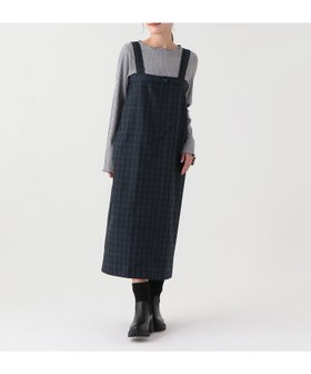 【アフタヌーンティー リビング/Afternoon Tea LIVING】のチェックモールヤーンジャンパースカート 人気、トレンドファッション・服の通販 founy(ファニー) ファッション Fashion レディースファッション WOMEN スカート Skirt A/W・秋冬 Aw・Autumn/Winter・Fw・Fall-Winter おすすめ Recommend カットソー Cut And Sew チェック Check フロント Front ポケット Pocket エレガント 上品 Elegant |ID:prp329100004222033