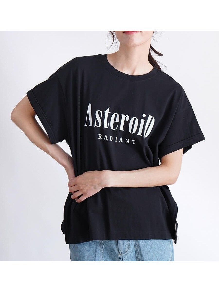 【ラシュッド/LASUD】のサイドジップオーバーシルエットTシャツ インテリア・キッズ・メンズ・レディースファッション・服の通販 founy(ファニー) 　ファッション　Fashion　レディースファッション　WOMEN　トップス・カットソー　Tops/Tshirt　シャツ/ブラウス　Shirts/Blouses　ロング / Tシャツ　T-Shirts　おすすめ　Recommend　インナー　Inner　ショルダー　Shoulder　シンプル　Simple　ジップ　Zip　ドロップ　Drop　ブラック|ID: prp329100004222086 ipo3291000000029265297