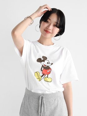 【ヴァン/Vin】のMickey プリントTシャツ 人気、トレンドファッション・服の通販 founy(ファニー) ファッション Fashion レディースファッション WOMEN トップス・カットソー Tops/Tshirt シャツ/ブラウス Shirts/Blouses ロング / Tシャツ T-Shirts おすすめ Recommend キャラクター Character ジャケット Jacket デニム Denim フェミニン Feminine フレア Flare プリント Print ボトム Bottom ヴィンテージ Vintage |ID:prp329100004222097