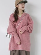 【エヘカソポ/ehka sopo】のメランジVネックニットワンピース 人気、トレンドファッション・服の通販 founy(ファニー) ファッション Fashion レディースファッション WOMEN ワンピース Dress ニットワンピース Knit Dresses おすすめ Recommend メランジ Melange thumbnail ピンク|ID: prp329100004224700 ipo3291000000029273769