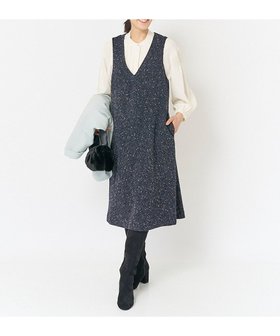 【ジョルジュ レッシュ/GEORGES RECH】の日本製 ツイードジャージージャンパースカート 人気、トレンドファッション・服の通販 founy(ファニー) ファッション Fashion レディースファッション WOMEN スカート Skirt インナー Inner エレガント 上品 Elegant カットソー Cut And Sew ジャージー Jersey タートルネック Turtleneck 日本製 Made In Japan |ID:prp329100004224752