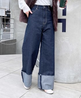 【イング/INGNI】 ロールUPデニムPT人気、トレンドファッション・服の通販 founy(ファニー) ファッション Fashion レディースファッション WOMEN パンツ Pants おすすめ Recommend インディゴ Indigo デニム Denim バランス Balance ベーシック Basic ポケット Pocket ワイド Wide |ID:prp329100004227417