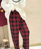 【ミニミニストア/miniministore】の裏起毛チェック柄パンツ 裏ボアパンツ防寒 レッド|ID: prp329100004229121 ipo3291000000029533875