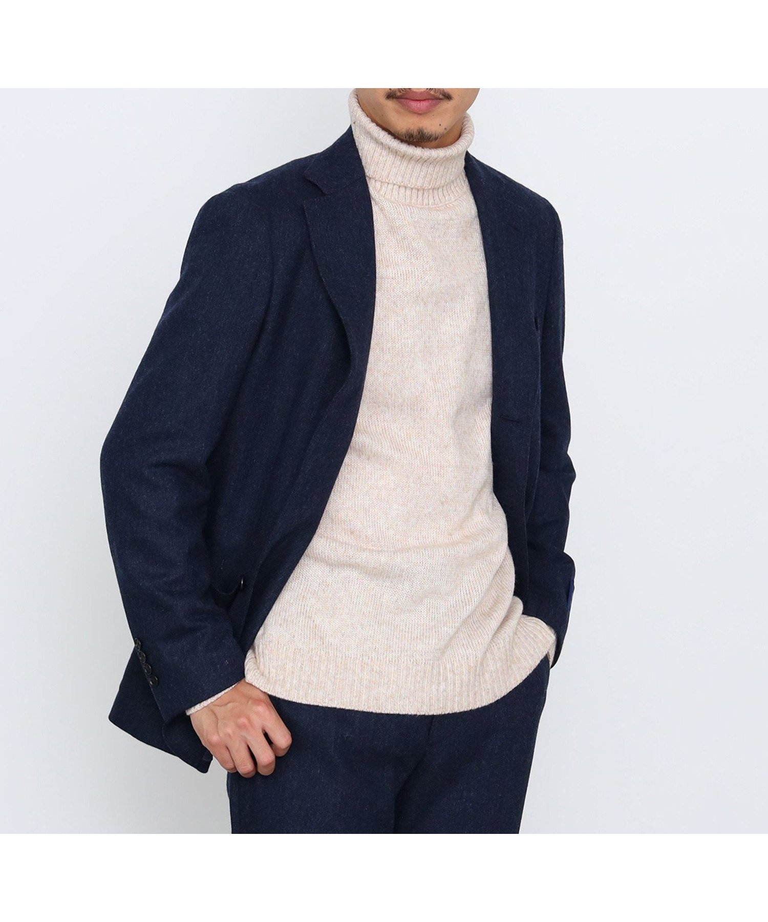 【ビームス ハート/BEAMS HEART / MEN】のフランネル 3ボタン ジャケット 24FW(S~XXL) インテリア・キッズ・メンズ・レディースファッション・服の通販 founy(ファニー) 　ファッション　Fashion　メンズファッション　MEN　ジャケット　Jacket　セットアップ　Set Up　パターン　Pattern　メランジ　Melange　おすすめ　Recommend　NAVY|ID: prp329100004229965 ipo3291000000029515829