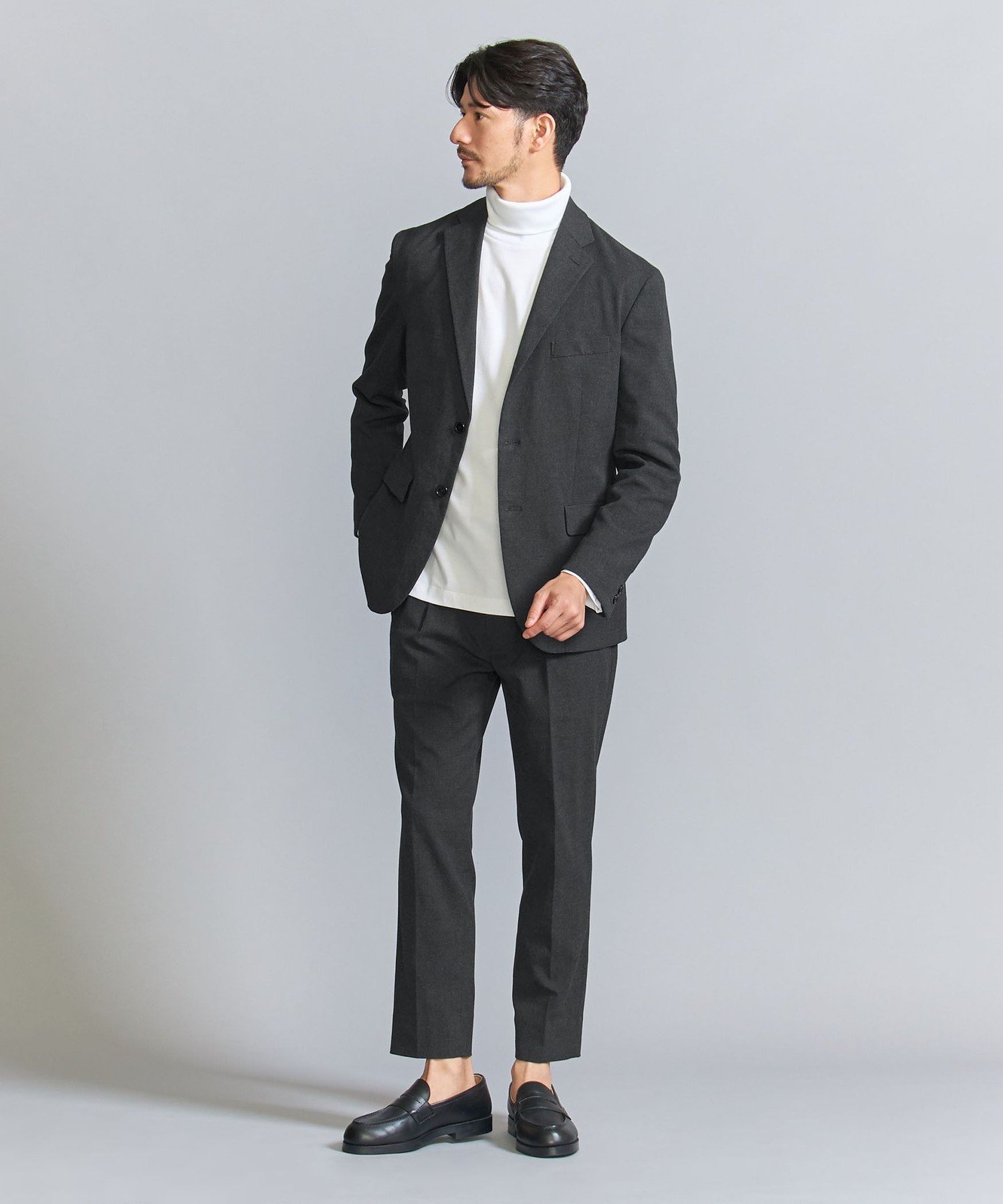 【ビューティ&ユース ユナイテッドアローズ/BEAUTY&YOUTH / UNITED ARROWS / MEN】の【WEB限定 WARDROBE SMART】DELEGANT サキソニー セットアップ/ジャケット イージーパンツ インテリア・キッズ・メンズ・レディースファッション・服の通販 founy(ファニー) 　ファッション　Fashion　メンズファッション　MEN　ボトムス　Bottoms/Men　インナー　Inner　秋　Autumn/Fall　コイン　Coin　シェイプ　Shape　ショルダー　Shoulder　ジャケット　Jacket　ストレッチ　Stretch　スマート　Smart　セットアップ　Set Up　チェック　Check　バランス　Balance　ファブリック　Fabric　フィット　Fit　フラップ　Flap　フランス　France　プリーツ　Pleats　ポケット　Pocket　冬　Winter　おすすめ　Recommend　エレガント 上品　Elegant　DK.GRAY|ID: prp329100004229966 ipo3291000000029365153