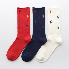 【ナイガイ/NAIGAI】のPOLO RALPH LAUREN マルチワンポイント ローゲージ 男性 女性 クルー丈 ソックス 人気、トレンドファッション・服の通販 founy(ファニー) ファッション Fashion レディースファッション WOMEN ソックス Socks カラフル Colorful ソックス Socks ワンポイント One Point 人気 Popularity |ID:prp329100004230476