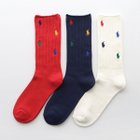 【ナイガイ/NAIGAI】のPOLO RALPH LAUREN マルチワンポイント ローゲージ 男性 女性 クルー丈 ソックス 90.ホワイト|ID: prp329100004230476 ipo3291000000029554309