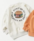 【デビロック/devirock / KIDS】のデビラボ プリント 裏起毛 BOXシルエット トレーナー 011-バーガー-オートミール|ID: prp329100004230612 ipo3291000000030145315