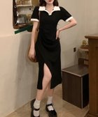 【アミュレット/Amulet】のポロシャツ風ワンピース 人気、トレンドファッション・服の通販 founy(ファニー) ファッション Fashion レディースファッション WOMEN ワンピース Dress スリット Slit ポロシャツ Polo Shirt 半袖 Short Sleeve thumbnail ブラック|ID: prp329100004231717 ipo3291000000029326594