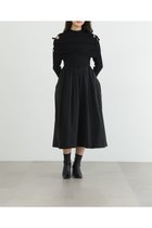 【ジルスチュアート/JILL STUART】のスヌード付きドッキングワンピース 人気、トレンドファッション・服の通販 founy(ファニー) ファッション Fashion レディースファッション WOMEN ワンピース Dress ギャザー Gather コンビ Combination スヌード Snood タフタ Taffeta ドッキング Docking リブニット Rib Knit thumbnail ブラック|ID: prp329100004232406 ipo3291000000029331981