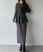 【ジュノア/JUNOAH】のシャギーペプラムビスチェ+ワンピース 人気、トレンドファッション・服の通販 founy(ファニー) ファッション Fashion レディースファッション WOMEN ワンピース Dress thumbnail チャコール|ID: prp329100004232451 ipo3291000000029332291