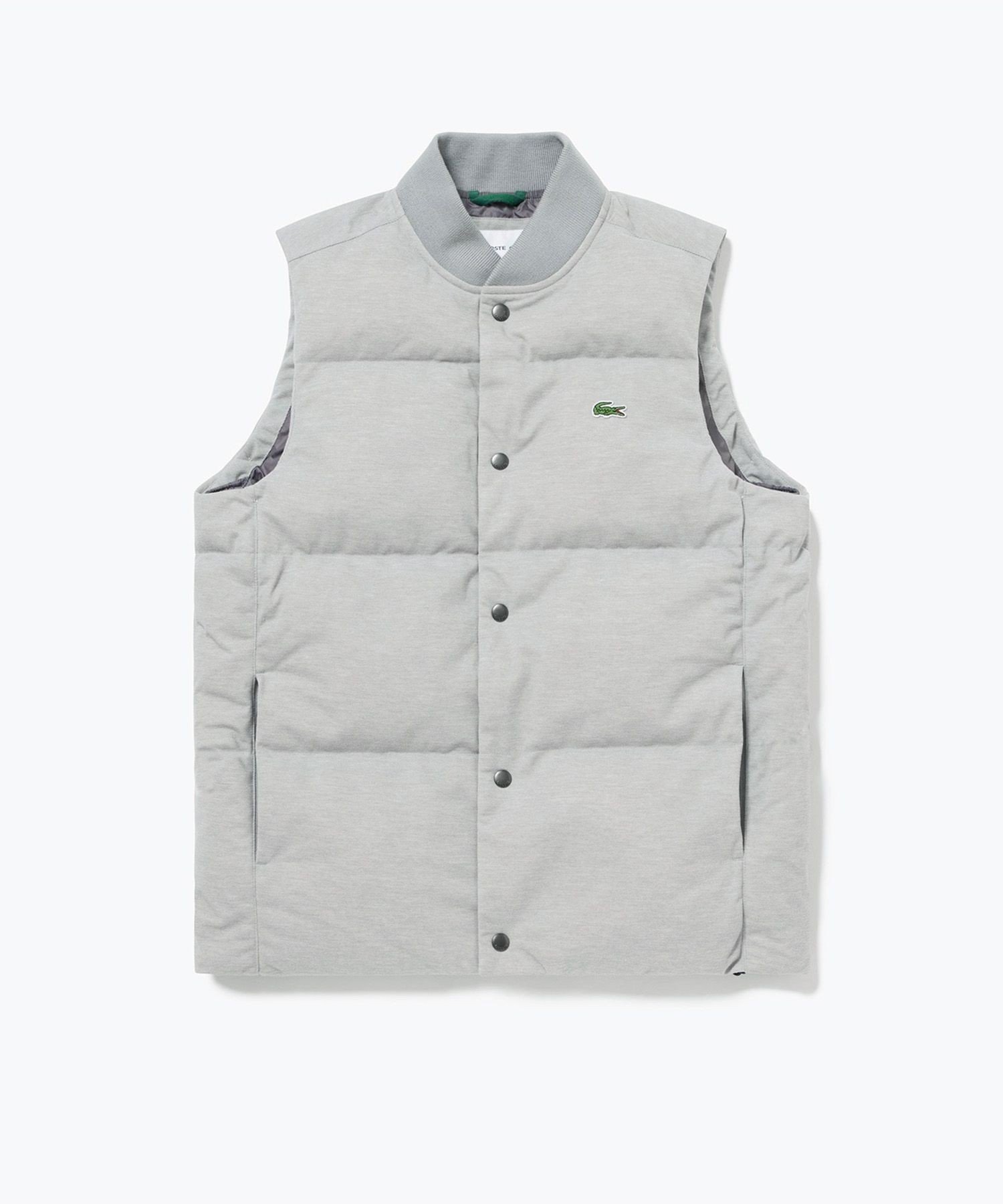 【ラコステ/LACOSTE / MEN】のピケダウンベスト インテリア・キッズ・メンズ・レディースファッション・服の通販 founy(ファニー) 　ファッション　Fashion　メンズファッション　MEN　アウトドア　Outdoor　フロント　Front　リラックス　Relax　今季　This Season　定番　Standard　鹿の子　Pique　グレー|ID: prp329100004232459 ipo3291000000029548277