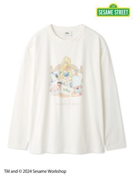 【ジェラート ピケ/gelato pique】の【SESAME STREET】【UNISEX】ワンポイントプルオーバー 人気、トレンドファッション・服の通販 founy(ファニー) 　ファッション　Fashion　レディースファッション　WOMEN　トップス・カットソー　Tops/Tshirt　プルオーバー　Pullover　ユニセックス　Unisex　おすすめ　Recommend　イラスト　Illustration　インナー　Inner　カットソー　Cut And Sew　コラボ　Collaboration　コレクション　Collection　パジャマ　Pajamas　パーティ　Party　プリント　Print　ワンポイント　One Point　ワーク　Work　 other-1|ID: prp329100004232467 ipo3291000000029440420