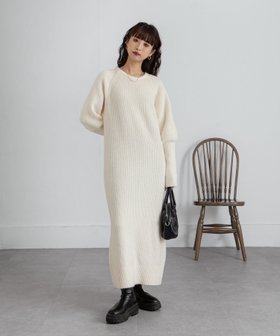 【チルファー/Chillfar】のニットラグランワンピース 人気、トレンドファッション・服の通販 founy(ファニー) ファッション Fashion レディースファッション WOMEN ワンピース Dress A/W・秋冬 Aw・Autumn/Winter・Fw・Fall-Winter シンプル Simple スリーブ Sleeve フィット Fit リラックス Relax ロング Long エレガント 上品 Elegant 秋 Autumn/Fall |ID:prp329100004232550