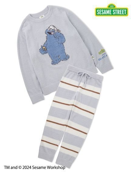 【ジェラートピケ オム/GELATO PIQUE HOMME / MEN】の【SESAME STREET】【HOMME】モチーフジャガードプルオーバー ロングパンツセット インテリア・キッズ・メンズ・レディースファッション・服の通販 founy(ファニー) 　ファッション　Fashion　メンズファッション　MEN　トップス・カットソー　Tops/Tshirt/Men　コレクション　Collection　セットアップ　Set Up　ボーダー　Border　メンズ　Mens　リラックス　Relax　ロング　Long　BLU[086]|ID: prp329100004232609 ipo3291000000029468058