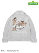 【ジェラート ピケ/gelato pique】の【SESAME STREET】【UNISEX】モチーフジャガードショールカーディガン BLU[086]|ID:prp329100004232621