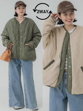 【コカ/COCA】のリバーシブルキルティングブルゾン 人気、トレンドファッション・服の通販 founy(ファニー) ファッション Fashion レディースファッション WOMEN アウター Coat Outerwear ブルゾン Blouson/Jackets 2024年 2024 2024-2025秋冬・A/W Aw/Autumn/Winter/Fw/Fall/2024-2025 キルティング Quilting ポケット Pocket リバーシブル Reversible レオパード Leopard |ID:prp329100004232713