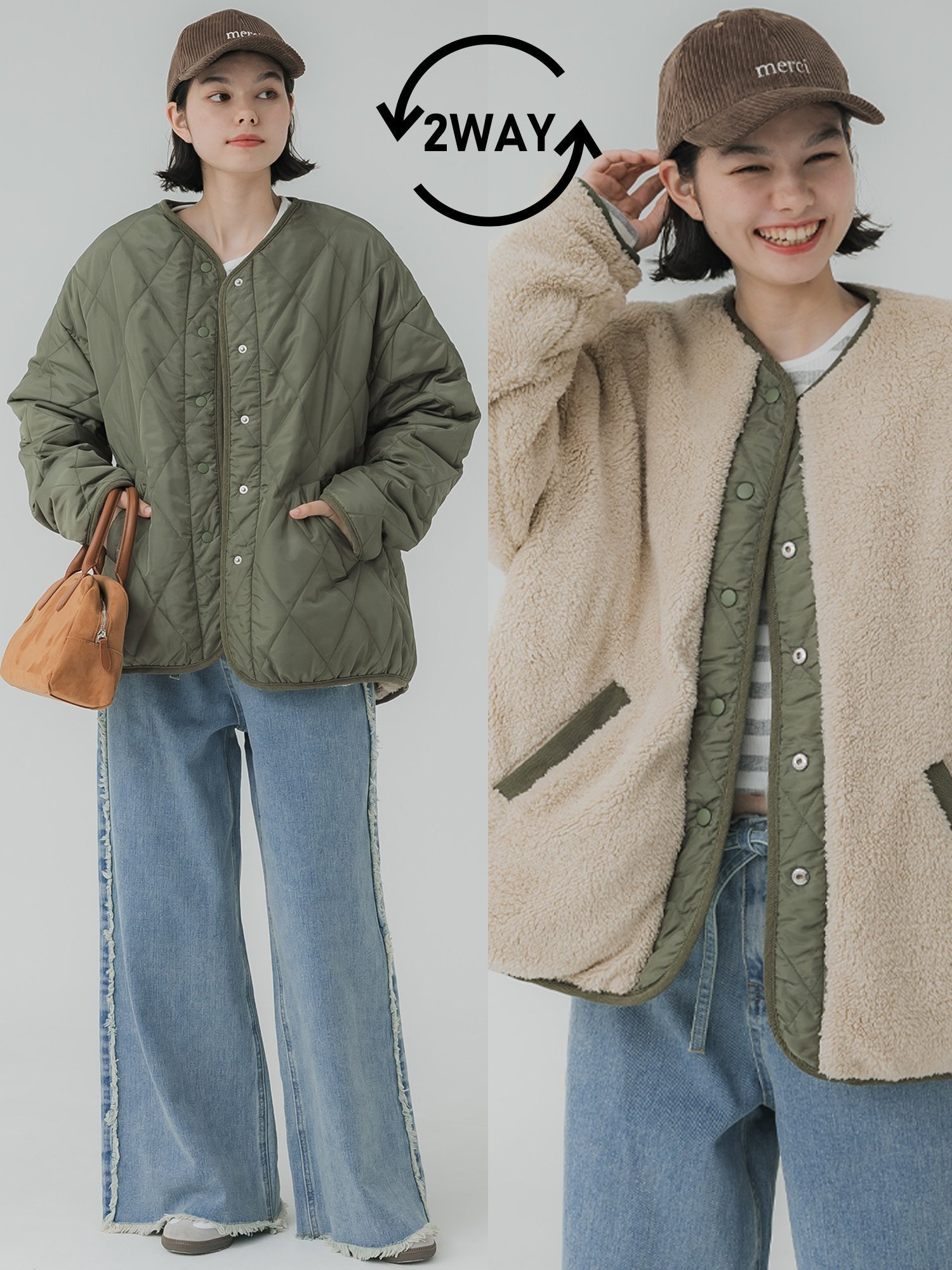 【コカ/COCA】のリバーシブルキルティングブルゾン 人気、トレンドファッション・服の通販 founy(ファニー) 　ファッション　Fashion　レディースファッション　WOMEN　アウター　Coat Outerwear　ブルゾン　Blouson/Jackets　2024年　2024　2024-2025秋冬・A/W　Aw/Autumn/Winter/Fw/Fall/2024-2025　キルティング　Quilting　ポケット　Pocket　リバーシブル　Reversible　レオパード　Leopard　 other-1|ID: prp329100004232713 ipo3291000000029334520