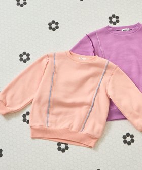 【ペアマノン/pairmanon / KIDS】の裏起毛 配色メロー トレーナー 人気、トレンドファッション・服の通販 founy(ファニー) ファッション Fashion キッズファッション KIDS カラフル Colorful シンプル Simple トレーナー Trainer ポケット Pocket |ID:prp329100004232997