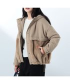 【ビームス ハート/BEAMS HEART】の異素材切り替え フード付き ブルゾン DARK BEIGE|ID: prp329100004233900 ipo3291000000029471803