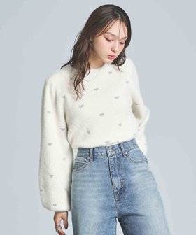 【イング/INGNI】 12Gラメハートフェザーニット人気、トレンドファッション・服の通販 founy(ファニー) ファッション Fashion レディースファッション WOMEN トップス・カットソー Tops/Tshirt ニット Knit Tops おすすめ Recommend ガーリー Girly シューズ Shoes スラックス Slacks ダウン Down デニム Denim バレエ Ballet フェザー Feather フェミニン Feminine ボトム Bottom |ID:prp329100004233939