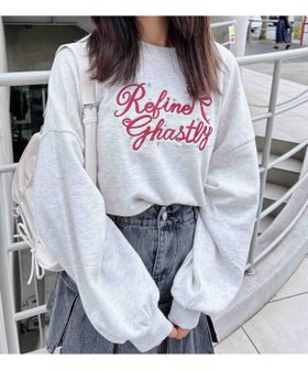 【イング/INGNI】 ふくれ刺繍リボンロゴ裏毛TOPs人気、トレンドファッション・服の通販 founy(ファニー) ファッション Fashion レディースファッション WOMEN トップス・カットソー Tops/Tshirt おすすめ Recommend ショート Short ストーン Stone バランス Balance リボン Ribbon |ID:prp329100004234043