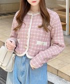 【イング/INGNI】の7Gショート丈ツイードニットCD 人気、トレンドファッション・服の通販 founy(ファニー) ファッション Fashion レディースファッション WOMEN トップス・カットソー Tops/Tshirt ニット Knit Tops カーディガン Cardigan ガーリー Girly キャミワンピース Cami Dress ショート Short ジャケット Jacket ツイード Tweed デニム Denim フェミニン Feminine エレガント 上品 Elegant thumbnail ピンク|ID: prp329100004234072 ipo3291000000029345371