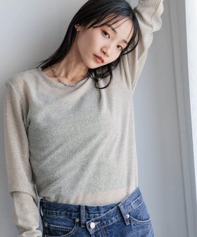 【ローリーズファーム/LOWRYS FARM】のラメクルーロングスリーブ 人気、トレンドファッション・服の通販 founy(ファニー) ファッション Fashion レディースファッション WOMEN おすすめ Recommend インナー Inner サロペット Overalls シンプル Simple |ID:prp329100004234399