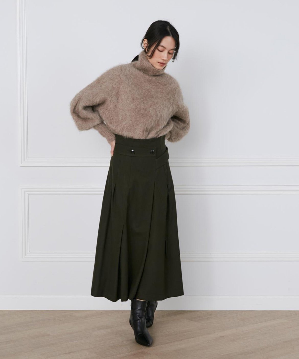 【イネド/INED】のフラノストレッチラップ風スカート《la veille by SUPERIOR CLOSET》 人気、トレンドファッション・服の通販 founy(ファニー) 　ファッション　Fashion　レディースファッション　WOMEN　スカート　Skirt　おすすめ　Recommend　ランダム　Random　 other-1|ID: prp329100004234449 ipo3291000000029512416