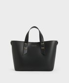 【チャールズ アンド キース/CHARLES & KEITH】のメタリックアクセント ダブルハンドルバッグ 人気、トレンドファッション・服の通販 founy(ファニー) ファッション Fashion レディースファッション WOMEN バッグ Bag スタイリッシュ Stylish ポーチ Pouch モチーフ Motif ラップ Wrap エレガント 上品 Elegant 傘 Umbrella thumbnail Black|ID: prp329100004234620 ipo3291000000029483566