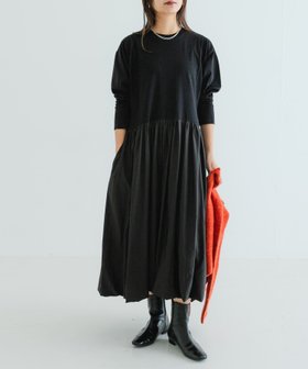 【アーバンリサーチ/URBAN RESEARCH】のドッキングバルーンワンピース 人気、トレンドファッション・服の通販 founy(ファニー) ファッション Fashion レディースファッション WOMEN ワンピース Dress 2024年 2024 2024-2025秋冬・A/W Aw/Autumn/Winter/Fw/Fall/2024-2025 A/W・秋冬 Aw・Autumn/Winter・Fw・Fall-Winter 冬 Winter カットソー Cut And Sew カーディガン Cardigan ギャザー Gather ショート Short ジャケット Jacket トレンド Trend ドッキング Docking ハイネック High Neck バルーン Balloon |ID:prp329100004234635