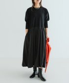 【アーバンリサーチ/URBAN RESEARCH】のドッキングバルーンワンピース 人気、トレンドファッション・服の通販 founy(ファニー) ファッション Fashion レディースファッション WOMEN ワンピース Dress 2024年 2024 2024-2025秋冬・A/W Aw/Autumn/Winter/Fw/Fall/2024-2025 A/W・秋冬 Aw・Autumn/Winter・Fw・Fall-Winter 冬 Winter カットソー Cut And Sew カーディガン Cardigan ギャザー Gather ショート Short ジャケット Jacket トレンド Trend ドッキング Docking ハイネック High Neck バルーン Balloon thumbnail BLK×BLK|ID: prp329100004234635 ipo3291000000029351002