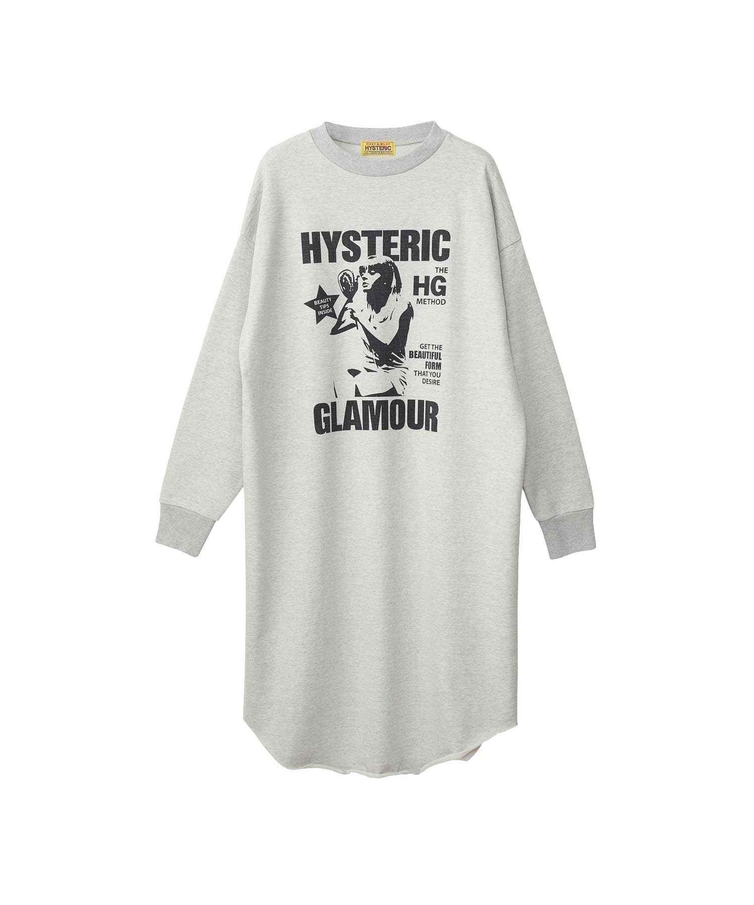 【ヒステリックグラマー/HYSTERIC GLAMOUR】のBEAUTY TIPS ワンピース インテリア・キッズ・メンズ・レディースファッション・服の通販 founy(ファニー) 　ファッション　Fashion　レディースファッション　WOMEN　ワンピース　Dress　グラフィック　Graphic　ショルダー　Shoulder　ドロップ　Drop　雑誌　Magazine　トップグレー|ID: prp329100004235106 ipo3291000000029352716