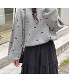 【イング/INGNI】の12GハートJQニット 人気、トレンドファッション・服の通販 founy(ファニー) ファッション Fashion レディースファッション WOMEN トップス・カットソー Tops/Tshirt ニット Knit Tops スラックス Slacks トレンド Trend バランス Balance ブルゾン Blouson 今季 This Season thumbnail グレー/クロ|ID: prp329100004235343 ipo3291000000029487447