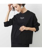 【ミッシェルクラン/MICHEL KLEIN】のロングスリーブロゴTシャツ 人気、トレンドファッション・服の通販 founy(ファニー) ファッション Fashion レディースファッション WOMEN トップス・カットソー Tops/Tshirt シャツ/ブラウス Shirts/Blouses ロング / Tシャツ T-Shirts おすすめ Recommend シルケット Mercerization シンプル Simple スリーブ Sleeve ダウン Down ブルゾン Blouson プリント Print ベスト Vest ポケット Pocket ロング Long 洗える Washable thumbnail ブラック|ID: prp329100004235592 ipo3291000000029400331