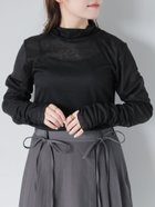 【エヘカソポ/ehka sopo】のシアーハイネックカットソー 人気、トレンドファッション・服の通販 founy(ファニー) ファッション Fashion レディースファッション WOMEN トップス・カットソー Tops/Tshirt カットソー Cut and Sewn キャミソール Camisole シアー Sheer スウェット Sweat ハイネック High Neck ビスチェ Bustier thumbnail ブラック|ID: prp329100004235718 ipo3291000000029357247