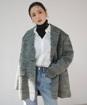 【アニュアンス/anuans】 ツイードウールジャケットコート人気、トレンドファッション・服の通販 founy(ファニー) ファッション Fashion レディースファッション WOMEN アウター Coat Outerwear コート Coats ジャケット Jackets ジャケット Jacket ツイード Tweed テクスチャー Texture バランス Balance パターン Pattern フィット Fit マニッシュ Mannish モダン Modern リラックス Relax ワイド Wide エレガント 上品 Elegant |ID:prp329100004235905