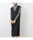 【ミッシェルクラン/MICHEL KLEIN】の機能性素材 Vネックミルドワンピース(WEB限定カラーあり) 人気、トレンドファッション・服の通販 founy(ファニー) ファッション Fashion レディースファッション WOMEN ワンピース Dress インナー Inner 洗える Washable ストレッチ Stretch スリット Slit ボックス Box ポケット Pocket リブニット Rib Knit thumbnail ブラック|ID: prp329100004236547 ipo3291000000029364997