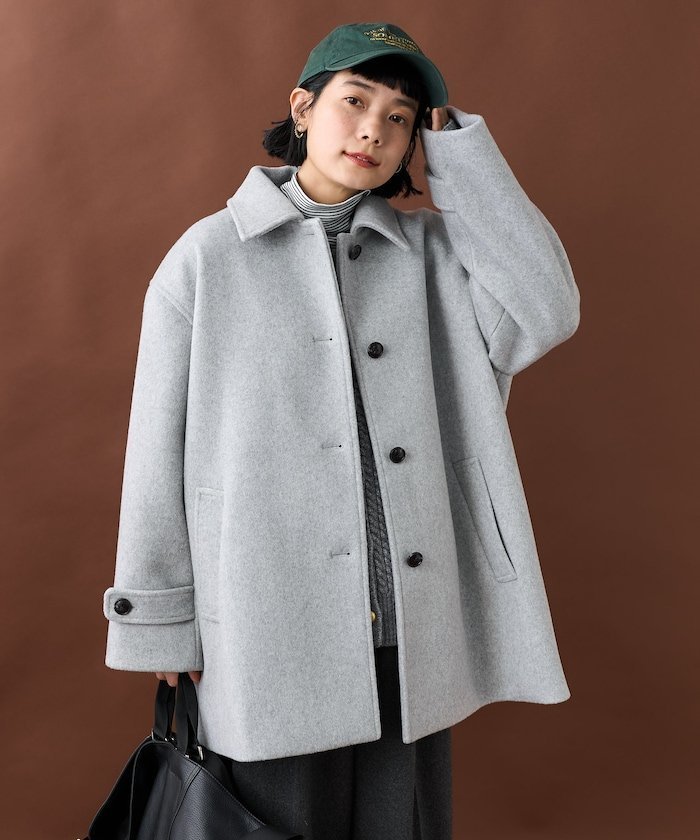 【フリークスストア/FREAK'S STORE】のビーバー ステンカラーショートコート 24AW インテリア・キッズ・メンズ・レディースファッション・服の通販 founy(ファニー) https://founy.com/ ファッション Fashion レディースファッション WOMEN アウター Coat Outerwear コート Coats 2024年 2024 2024-2025秋冬・A/W Aw/Autumn/Winter/Fw/Fall/2024-2025 冬 Winter シンプル Simple トレンド Trend ミドル Middle A/W・秋冬 Aw・Autumn/Winter・Fw・Fall-Winter |ID: prp329100004236653 ipo3291000000030142332