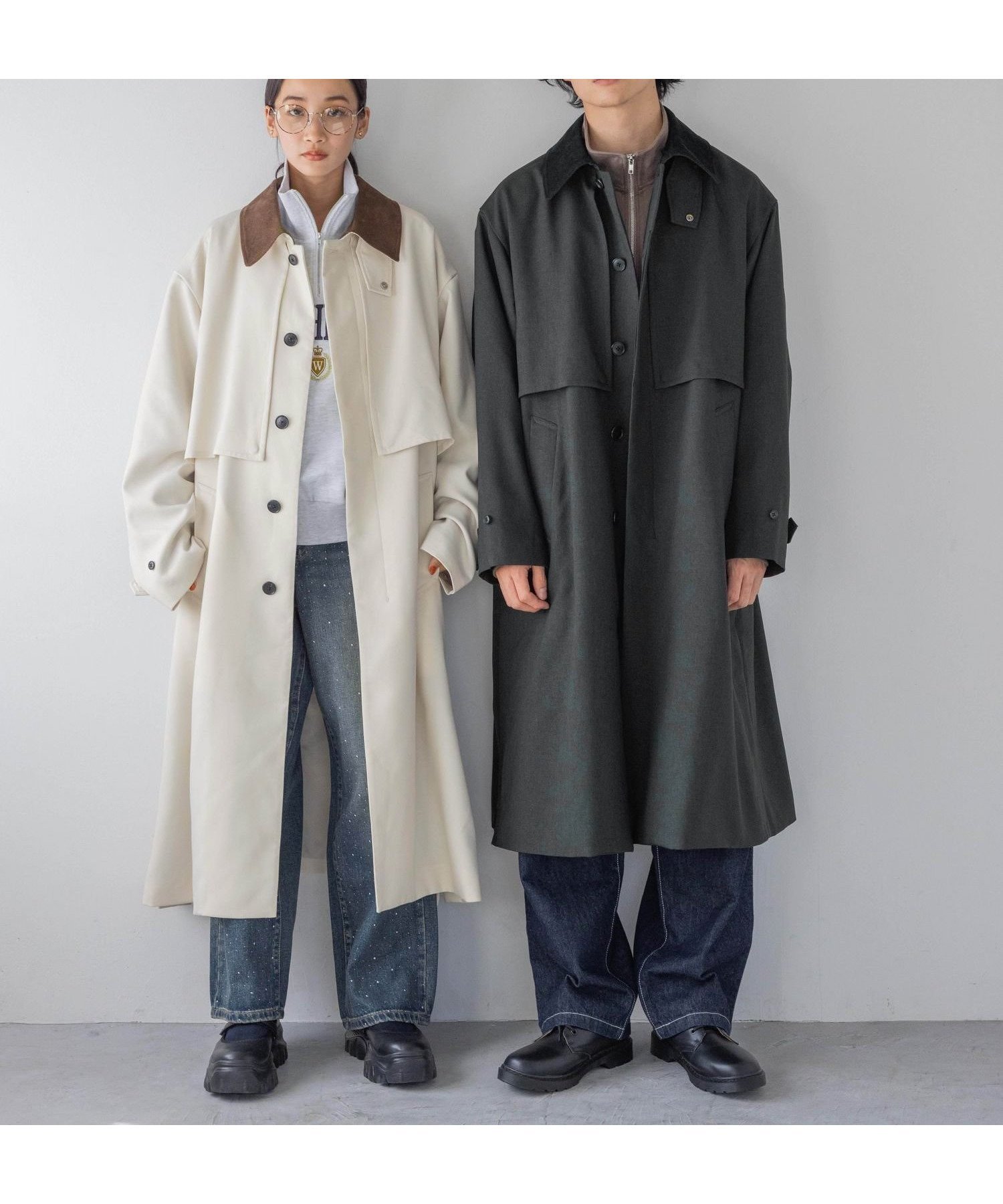 【ローリーズファーム/LOWRYS FARM】の【UNISEX】ハンティングコート 人気、トレンドファッション・服の通販 founy(ファニー) 　ファッション　Fashion　レディースファッション　WOMEN　アウター　Coat Outerwear　コート　Coats　ユニセックス　Unisex　クラシカル　Classical　コーデュロイ　Corduroy　フラップ　Flap　リラックス　Relax　ロング　Long　軽量　Lightweight　 other-1|ID: prp329100004236687 ipo3291000000029367265