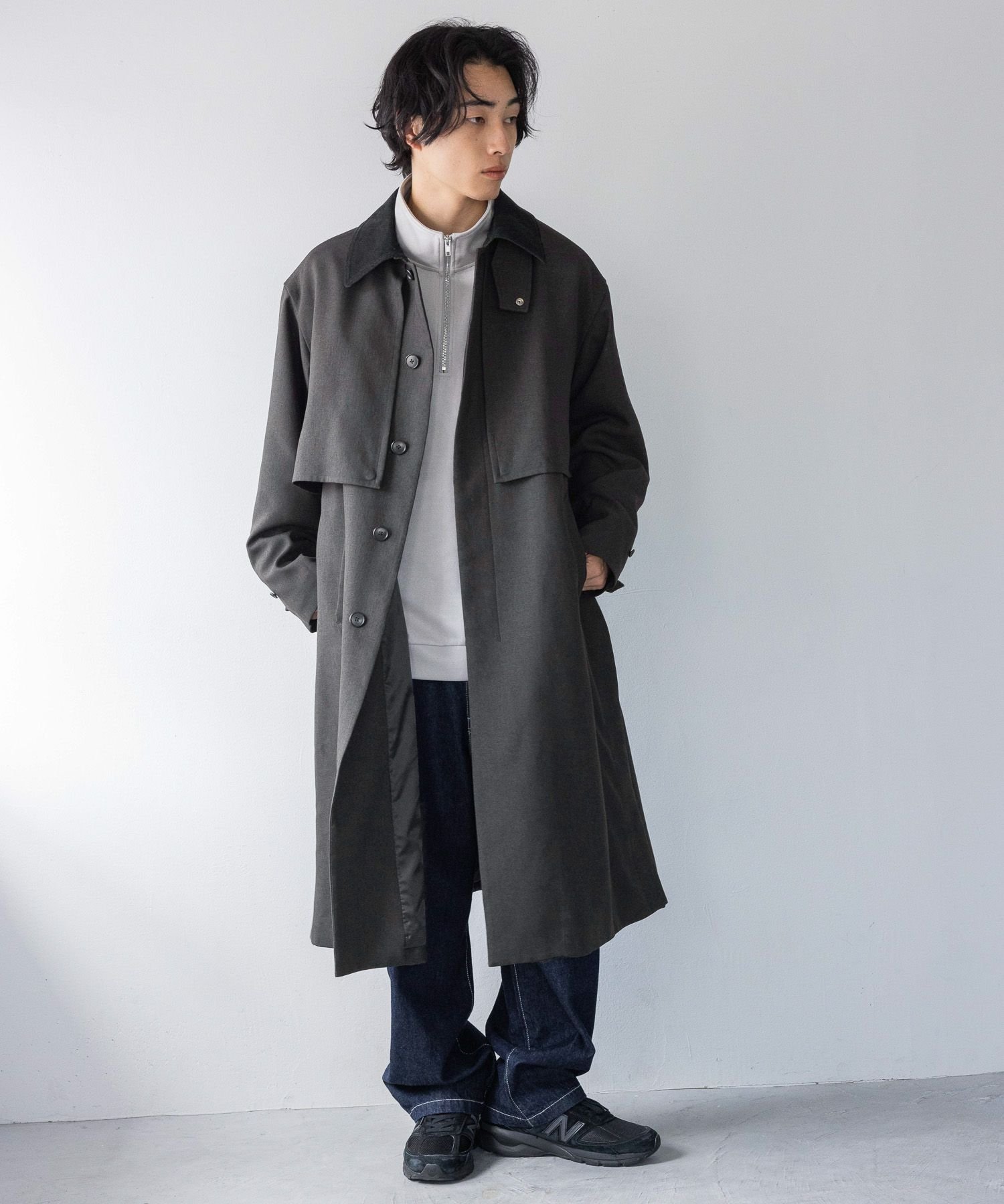 【ローリーズファーム/LOWRYS FARM】の【UNISEX】ハンティングコート インテリア・キッズ・メンズ・レディースファッション・服の通販 founy(ファニー) 　ファッション　Fashion　レディースファッション　WOMEN　アウター　Coat Outerwear　コート　Coats　ユニセックス　Unisex　クラシカル　Classical　コーデュロイ　Corduroy　フラップ　Flap　リラックス　Relax　ロング　Long　軽量　Lightweight　ブラック09|ID: prp329100004236687 ipo3291000000029367267