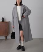 【フリーズマート/FREE'S MART】のオーバーチェスターコート 人気、トレンドファッション・服の通販 founy(ファニー) ファッション Fashion レディースファッション WOMEN アウター Coat Outerwear コート Coats チェスターコート Top Coat シンプル Simple チェスターコート Chester Coat ロング Long thumbnail グレー|ID: prp329100004237842 ipo3291000000029376406