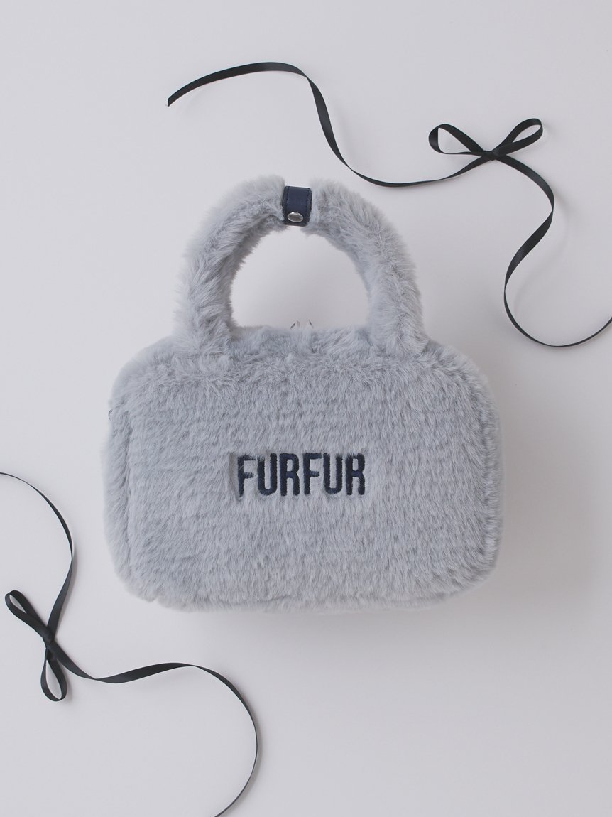 【ファーファー/FURFUR】の【限定カラー】エコファースクエアボストンバッグ インテリア・キッズ・メンズ・レディースファッション・服の通販 founy(ファニー) 　ファッション　Fashion　レディースファッション　WOMEN　バッグ　Bag　シンプル　Simple　フロント　Front　ボストンバッグ　Boston Bag　【限定】LBLU[081]|ID: prp329100004238075 ipo3291000000029379799