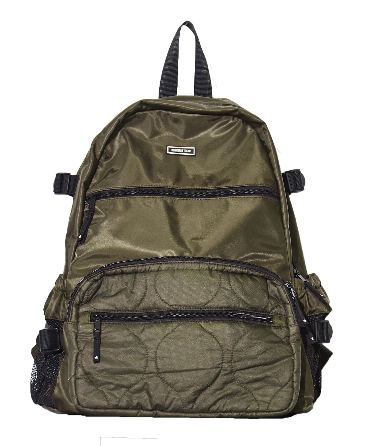 【コンバーストウキョウ/CONVERSE TOKYO】のQUILTING POCKET NYLON BACKPACK インテリア・キッズ・メンズ・レディースファッション・服の通販 founy(ファニー) 　ファッション　Fashion　レディースファッション　WOMEN　おすすめ　Recommend　アウトドア　Outdoor　キルティング　Quilting　ポケット　Pocket　リュック　Ruck Sack　ワンポイント　One Point　エレガント 上品　Elegant　軽量　Lightweight　ビジネス 仕事 通勤　Business　カーキ|ID: prp329100004238142 ipo3291000000029488070