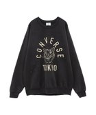 【コンバーストウキョウ/CONVERSE TOKYO】のDAMAGED CAT LOGO SWEAT 人気、トレンドファッション・服の通販 founy(ファニー) ファッション Fashion レディースファッション WOMEN トップス・カットソー Tops/Tshirt パーカ Sweats スウェット Sweat カーゴパンツ Cargo Pants ダメージ Damage デニム Denim トレンド Trend ネコ Cat 猫 Cat プリント Print ルーズ Loose ロング Long ワイド Wide 冬 Winter おすすめ Recommend thumbnail ブラック|ID: prp329100004238415 ipo3291000000029385139