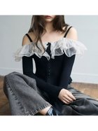 【フレイ アイディー/FRAY I.D】のラッフルオフショルニット【WEB限定カラーあり】 人気、トレンドファッション・服の通販 founy(ファニー) ファッション Fashion レディースファッション WOMEN トップス・カットソー Tops/Tshirt ニット Knit Tops オフショルダー Off Shoulder シアー Sheer ショルダー Shoulder ジュエリー Jewelry スリット Slit バランス Balance フリル Frills フロント Front ワイヤー Wire 春 Spring thumbnail BLK[009]|ID: prp329100004238614 ipo3291000000029387381