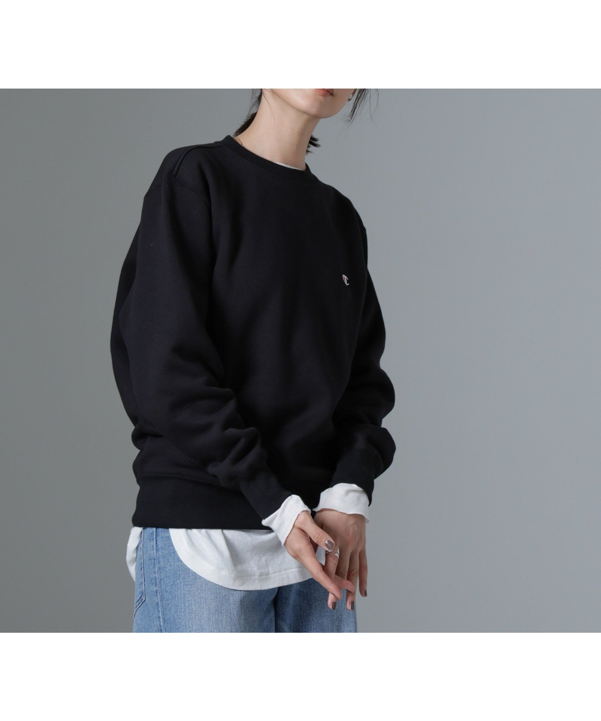 【ナノ ユニバース/nano universe】のChampion/CREW NECK SWEATSHIRT インテリア・キッズ・メンズ・レディースファッション・服の通販 founy(ファニー) 　ファッション　Fashion　レディースファッション　WOMEN　トップス・カットソー　Tops/Tshirt　シャツ/ブラウス　Shirts/Blouses　パーカ　Sweats　ロング / Tシャツ　T-Shirts　スウェット　Sweat　シンプル　Simple　スウェット　Sweat　スポーツ　Sports　定番　Standard　ニューヨーク　New York　プリント　Print　ベーシック　Basic　メンズ　Mens　おすすめ　Recommend　2024年　2024　エレガント 上品　Elegant　2024-2025秋冬・A/W　Aw/Autumn/Winter/Fw/Fall/2024-2025　ブラック|ID: prp329100004238767 ipo3291000000029389203